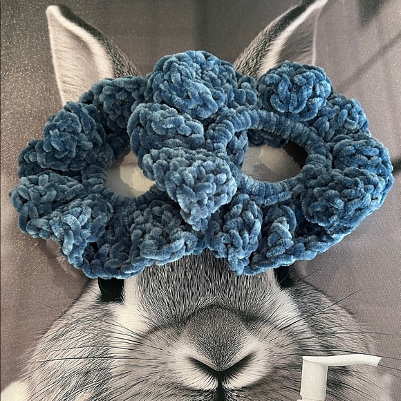 Hand Crafted Accessories - 🧩Blue Velvet Scrunchies Set of 2